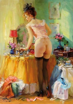 Desnudo Painting - Pretty Lady KR 013 Impresionista desnuda